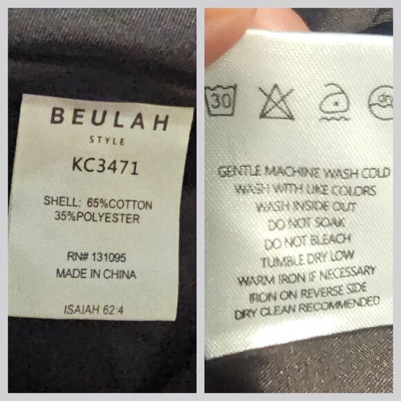 Beulah Women's Assymetrical Wrap Side Button Pleated Blazer Size M/L $206 NWT - Picture 12 of 16